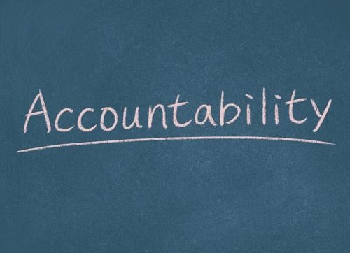 Accountability written on a black board