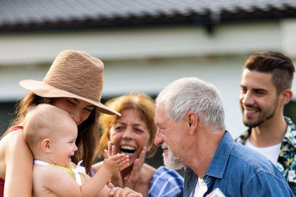 Extended family Grandparents. children and grandchild